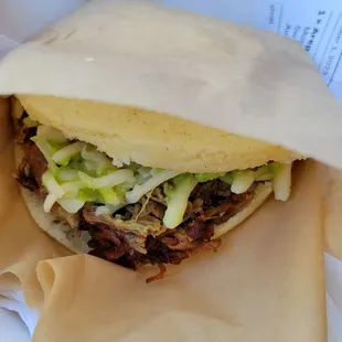 Pork arepa