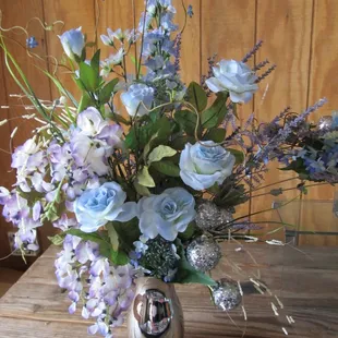 permanent flowers in a vase