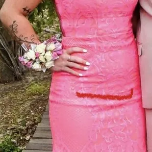 Pink and white gorgeous wrist corsage