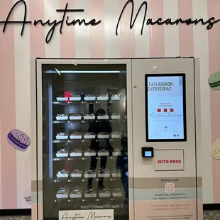 Macaron vending machine at hillsdale Mall (across from the Cheesecake Factory)