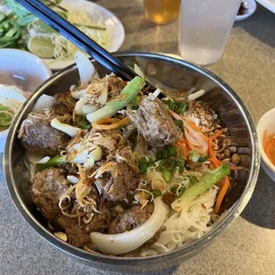 Vegan Bun Bo Xao Xa - Lemongrass Beef Vermicelli