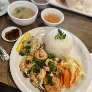 #32. Com tam with grilled shrimp &amp; egg cake