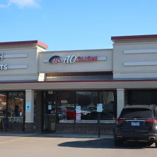 Strip mall storefront.