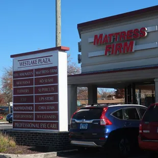 Signage for their convenient strip mall.