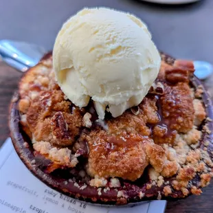 Peach and strawberry cobbler