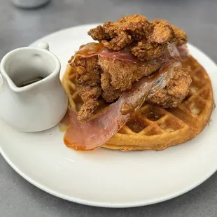 Spanish Fried Chicken &amp; Cornmeal Waffle