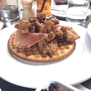 spanish fried chicken & cornmeal waffle