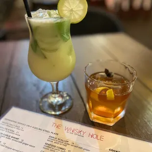 Mojito and old fashioned