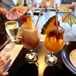 Drinks' presentation was fun and matches the island vibe