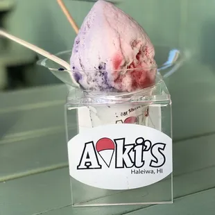 a single scoop of ice cream