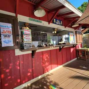 the outside of the shop