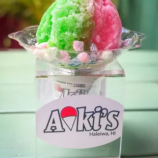 Melona on the left and lychee on the right