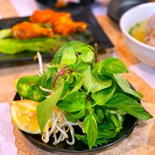 a plate of food on a table