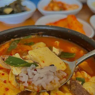 soondubu (사골 순두부)