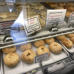 a display of baked goods