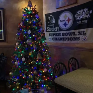 a decorated christmas tree