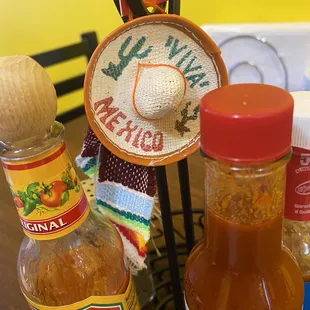 Had to take a pic of the little sombrero on the hot sauce tray