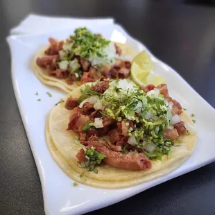 Taco de tripa.