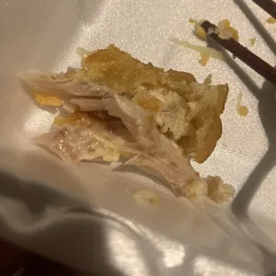 Fish was a bit uncoooked. Not cool