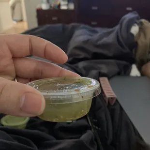 Green salsa that hasn't spoiled for reference