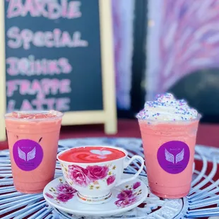 Barbie special drink menu, limited time