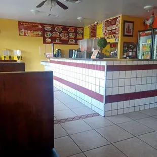 the inside of a restaurant