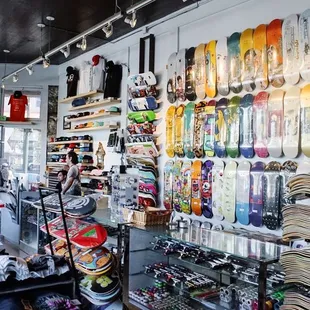 A really small shop From one end of the shop to the entrance