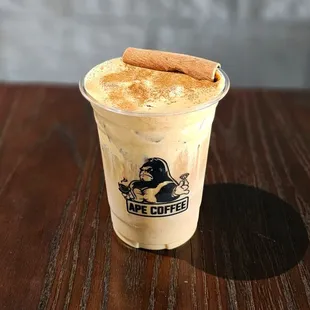 Pumpkin Spice Latte - pumpkin puree, espresso and cinnamon garnish