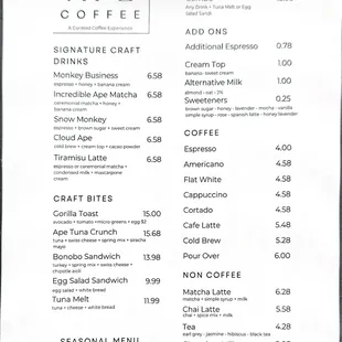 Current menu 2/26/25