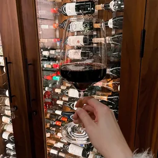 Wine display cabinet