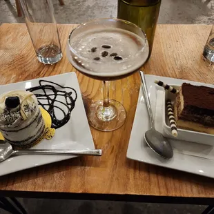 Ch ch ch cherry bomb, boozy tiramisu, expresso martini
