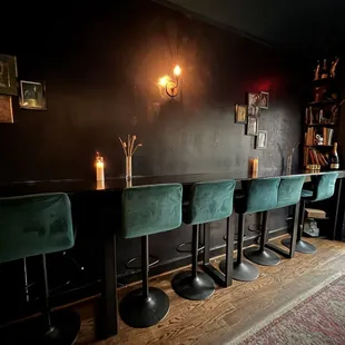 Behind the bar seating