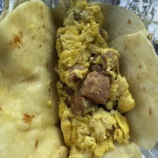 Country Sausage and Egg Taco