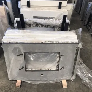 Pre-cut vanity tops available at a good discount price.