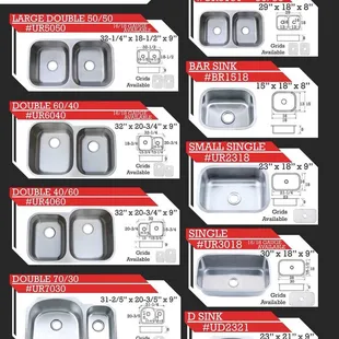 Dawn Sinks - Stainless Steel 16 - 18g