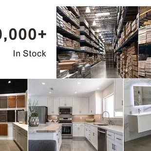 Our Cabinet Warehouse with Over 1000pcs RTA Cabinets In Stock