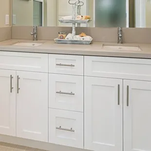 White Shaker Vanity Cabinets