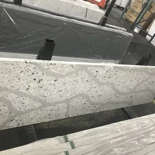 Calacatta Grey Quartz Slab just Arrived