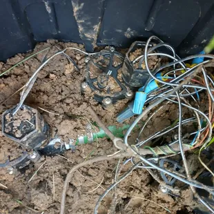 Valves were covered in mud this is before he maliciously dumped all the dirt from the lawn into the box.