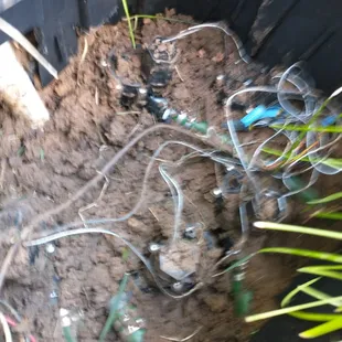 Valves were covered in mud this is before he maliciously dumped all the dirt from the lawn into the box.