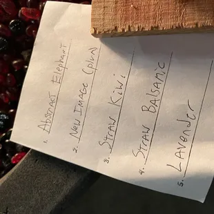 a piece of paper with a note attached to it