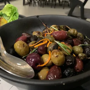 Grilled olives
