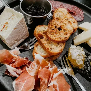 Charcuterie with honeycomb