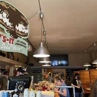 Interior counter for orders and seating