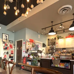the interior of a coffee shop