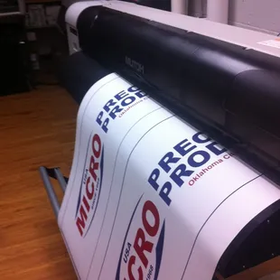18"x90" Backlit display being printed on our wide format equipment