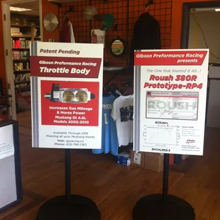 These are 2 coroplast signs created by our designer then printed with our wide format printed and mounted to our durable stands