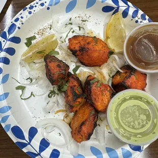 a plate of food on a table