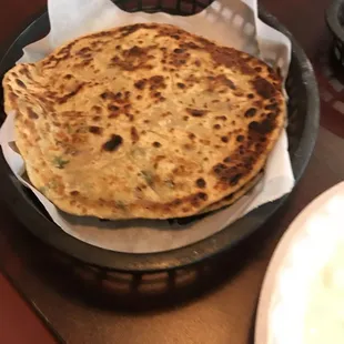 Aloo Parathas (potatoe stuff tortilla)