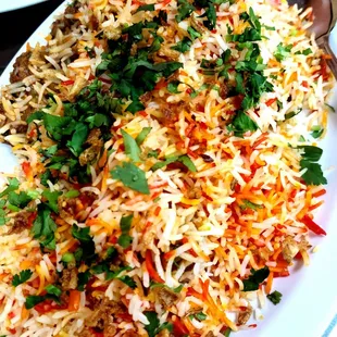 Goat Byriani - fluffy, and nice fragance of spices! Tad dissapointed with yogurt sauce as it was watered down, but overall delicious.